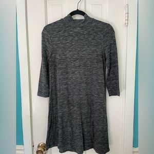 EUC Thyme & Honey Mock Neck Charcoal Grey Dress